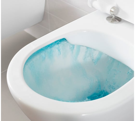 Подвесной унитазом с открытым смывным краем Villeroy & Boch в сборе с крышкой 00000056229 5660HRR1
