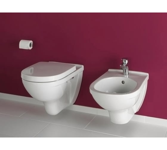 Подвесной унитаз в сборе с крышкой Villeroy&Boch Soft Closing с системой 00000036888 5660H101