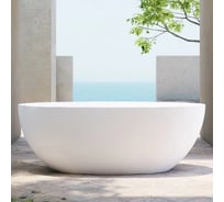 Ванна из искусственного камня ABBER Stein белая матовая AS9620-1.6