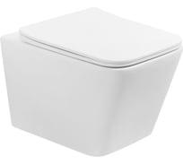 Подвесной унитаз ABBER Rechteck белый, безободковый, смыв торнадо AC1201T