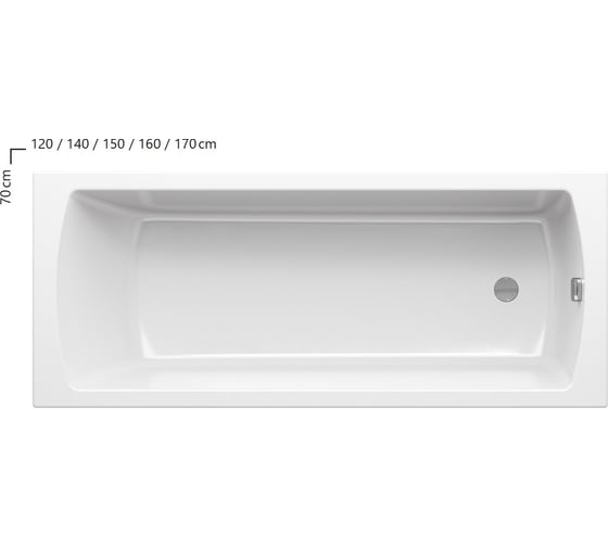 Ванна RAVAK CLASSIC II 150x70 N белая CC31000000