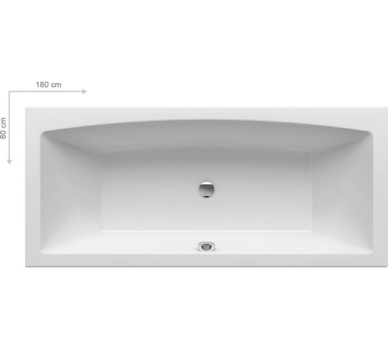 Ванна RAVAK FORMY 02 SLIM 180x80 белая C891300000