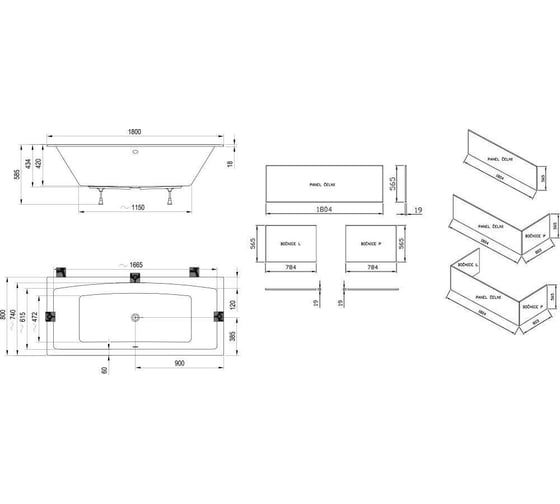 Ванна RAVAK FORMY 02 SLIM 180x80 белая C891300000