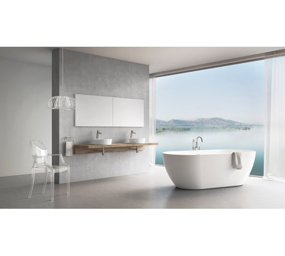Ванна RAVAK FREEDOM O 1690x800 белая, отдельно стоящая (слив-перелив - белый) XC00100044