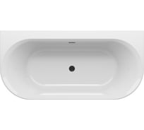 Ванна RAVAK YPSILON W 1780x860 белая, пристенная (слив-перелив - черный) XC00100035