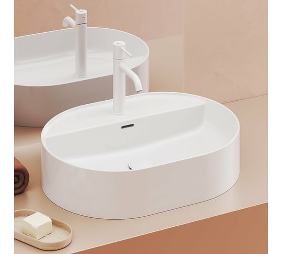 Умывальник RAVAK CERAMIC 550 O SLIM Shelf белый XJX01155003