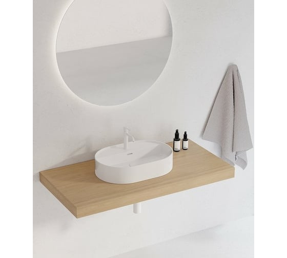 Умывальник RAVAK CERAMIC 550 O SLIM Shelf белый XJX01155003