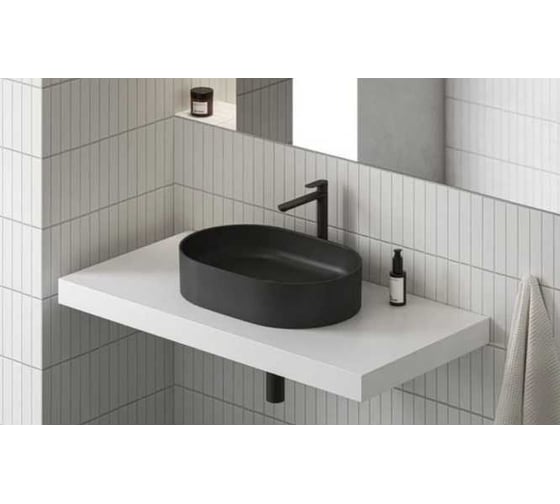 Умывальник RAVAK CERAMIC 550 O SLIM черный матовый XJX0D155000