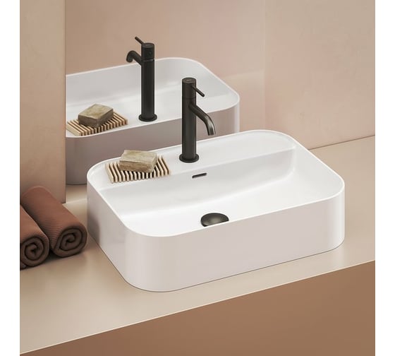Умывальник RAVAK CERAMIC 550 R SLIM Shelf белый XJX01155005