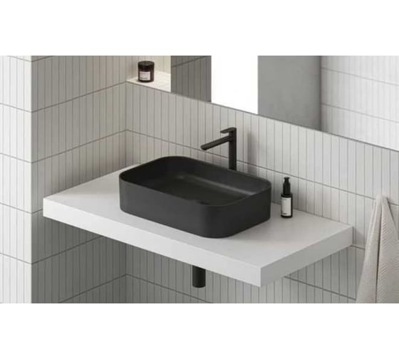 Умывальник RAVAK CERAMIC 550 R SLIM черный матовый XJX0D155001