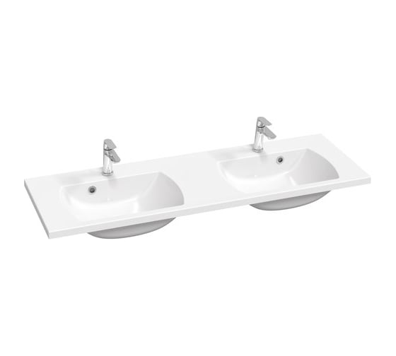 Умывальник RAVAK CLASSIC II 1300 двойной белый с переливом XJX01113000 1