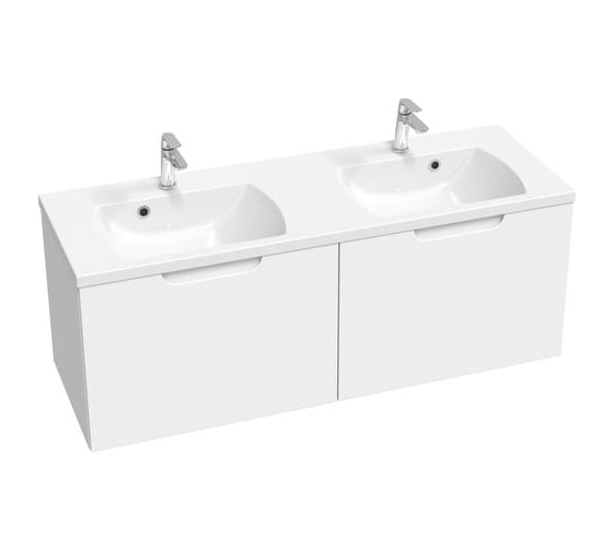 Умывальник RAVAK CLASSIC II 1300 двойной белый с переливом XJX01113000