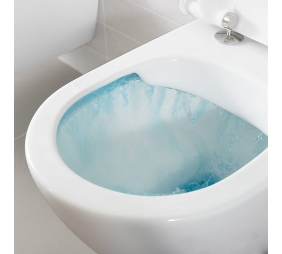 Подвесной безободковый унитаз Villeroy & Boch Subway 2.0 с крышкой-сиденьем Slimseat 5614R201