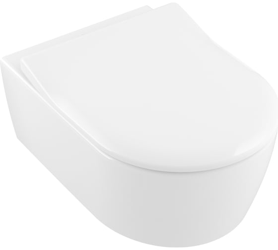 Подвесной унитаз Villeroy & Boch Avento с крышкой-сиденьем Slimseat 5656RSR1 1