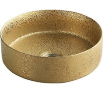 Накладной умывальник Point Виктория 37, круглый, золото брашированное, PN43064GB