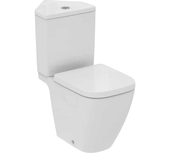 Напольный безободковый унитаз для монтажа с бачком Ideal Standard i.life S горизонтальный выпуск, технология RimLS+, с крепежом TT0257919 T459601 00077502