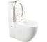 Унитаз-компакт Cox Paini BTW 605х370х800 мм Rimless, с сиденьем, выпуск Vario, белый глянец URB788381F 6