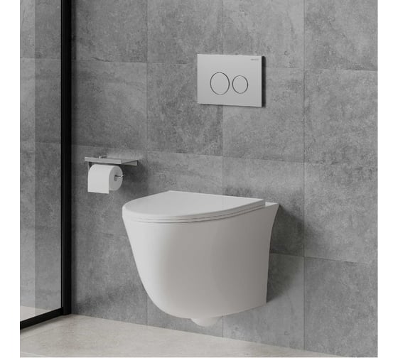 Унитаз подвесной Paini URBATEC 520x370x360 мм, Rimless Brera, с сиденьем, белый глянец 61629