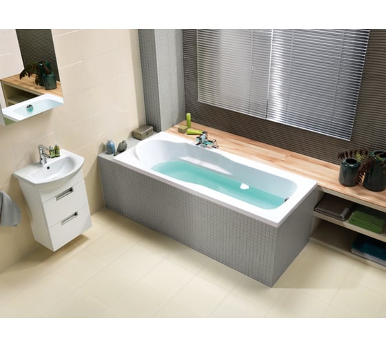 Прямоугольная ванна Cersanit WP-SANTANA150-W SANTANA 150x70, ультра белый Сорт1 00000068037 63349