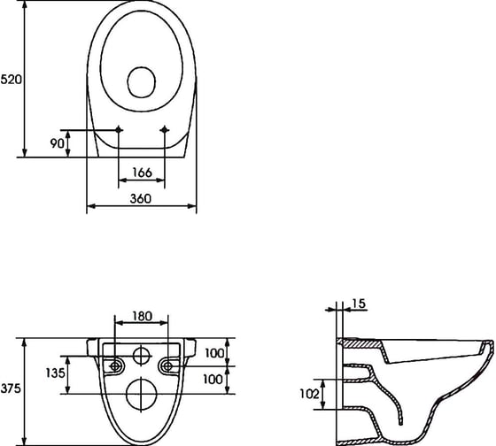 Подвесной унитаз Cersanit DELFI S-MZ-DELFI-w 00000068534