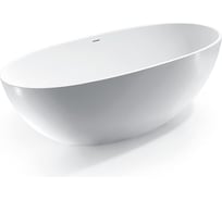 Ванна из искусственного камня Azario SOLID SURFACE с хромированным сифоном, 1800х930х560 мм 00062767