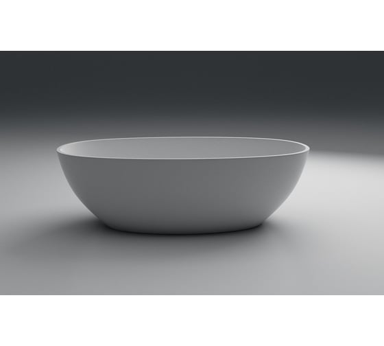 Ванна из искусственного камня Azario SOLID SURFACE с хромированным сифоном, 1800х930х560 мм 00062767