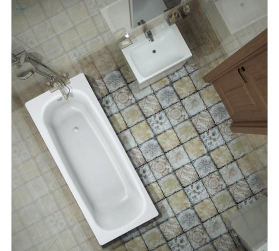 Ванна BLB UNIVERSAL HG стальная, 170x70 см, белая, 3,5 мм, без отверстия для ручек B70H 00021371