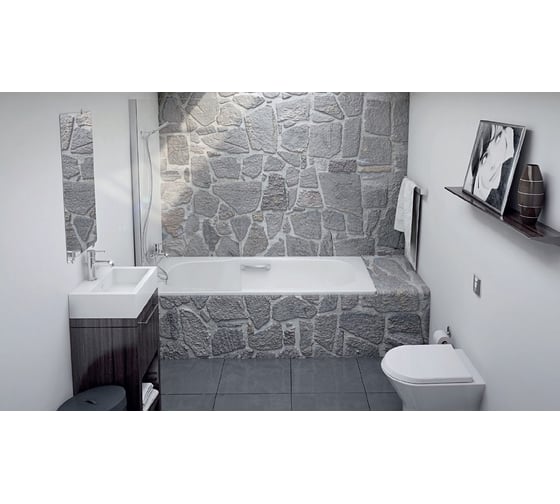 Ванна BLB UNIVERSAL HG стальная 170x70, белая, 3,5 см, с отверстием для ручек, 208 мм B70H 00023408