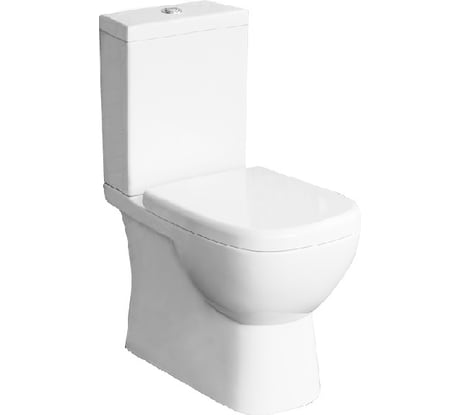 Унитаз-компакт Sanita Luxe Quadro с сиденьем микролифт, быстросъемное, подвод воды 00042484 16471478