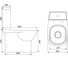 Унитаз-компакт Sanita Luxe Quadro с сиденьем микролифт, быстросъемное, подвод воды 00042484 16471478 2