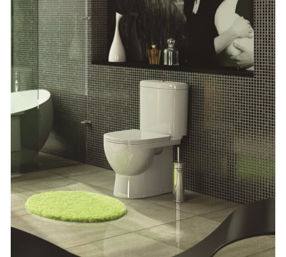 Унитаз-компакт Sanita Luxe Art с сиденьем, микролифт, быстросъемное 00008317 WC.CC/Art/2-DM/WHT.G/S1