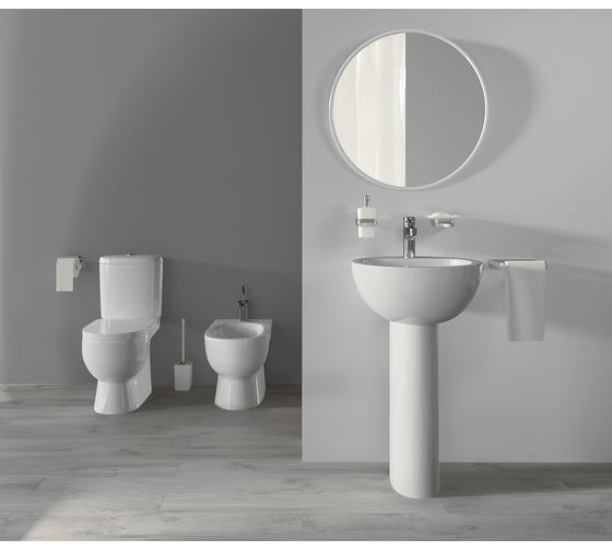 Унитаз-компакт Sanita Luxe Art с сиденьем, микролифт, быстросъемное 00008317 WC.CC/Art/2-DM/WHT.G/S1