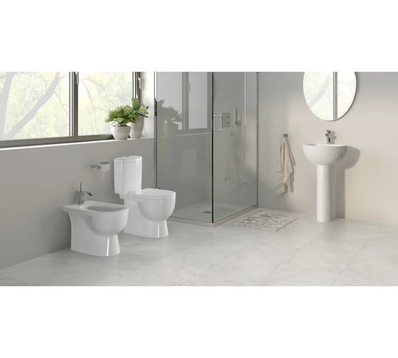 Унитаз-компакт Sanita Luxe Art с сиденьем, микролифт, быстросъемное 00008317 WC.CC/Art/2-DM/WHT.G/S1