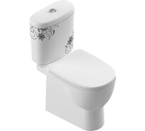 Унитаз-компакт Sanita Luxe Art Flora микролифт быстросъемное 00012472 16471929