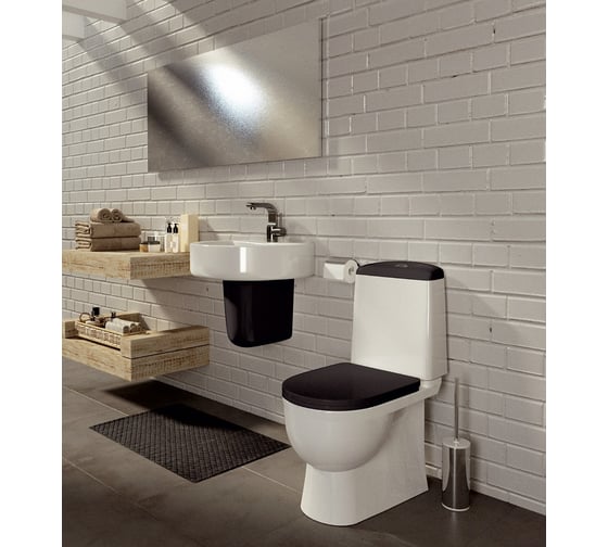 Унитаз-компакт Sanita Luxe Best с сиденьем микролифт, быстросъемное 00017407 WC.CC/Best/2-DM/BLK.G/S1