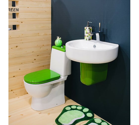 Унитаз-компакт Sanita Luxe Best с сиденьем микролифт, быстросъемное 00026086 WC.CC/Best/2-DM/GRN.G/S1