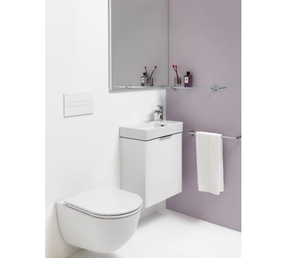 Асимметричная мини-раковина Laufen PRO S 480x280 мм, 1 отв. для смесителя слева, цвет белый 8159550001041 00029866