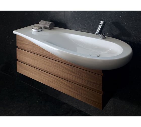 Раковина-столешница Laufen Alessi One 1200х500 мм, полочка слева, с отверстием для смесителя 8.1497.4.400.104.1 00028358