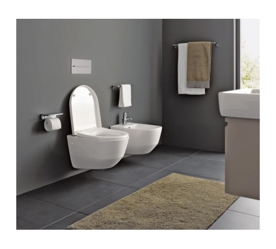 Подвесное биде Laufen Pro с одним отверстием для смесителя по центру 00025429 8.3095.2.000.302.1