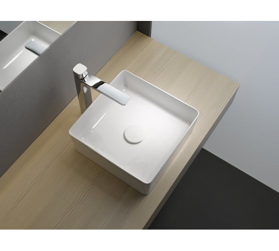Раковина-чаша Laufen Living Square SaphirKeramik, 360х360х130 мм, без отверстия для смесителя 8.1143.3.000.112.1 00025010