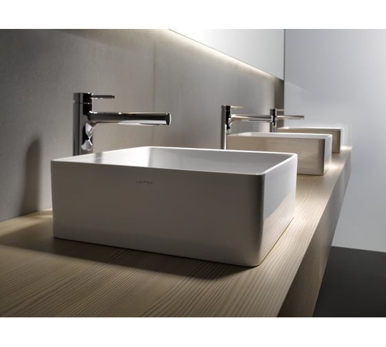 Раковина-чаша Laufen Living Square SaphirKeramik, 360х360х130 мм, без отверстия для смесителя 8.1143.3.000.112.1 00025010