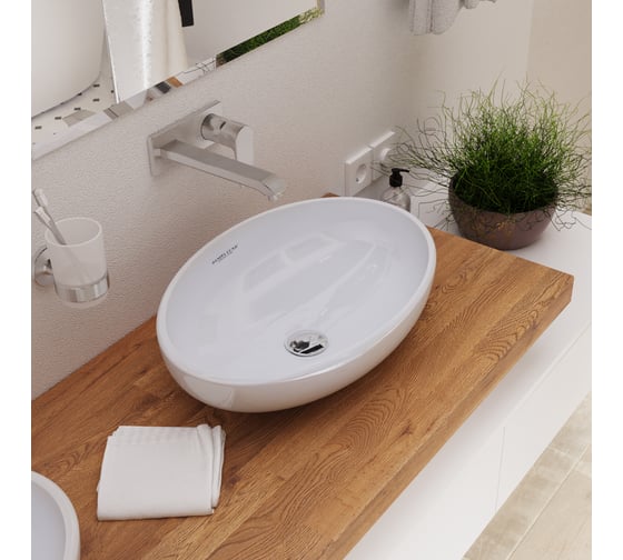 Накладной умывальник Sanita Luxe Ringo 530х340 мм 00029286 RNGSLWB01