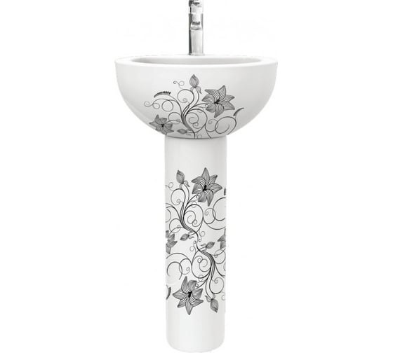 Умывальник Sanita Luxe Flora 48 без крепления 00012470 ARTSLWB10