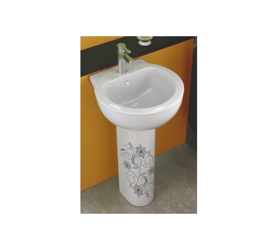 Умывальник Sanita Luxe Flora 48 без крепления 00012470 ARTSLWB10