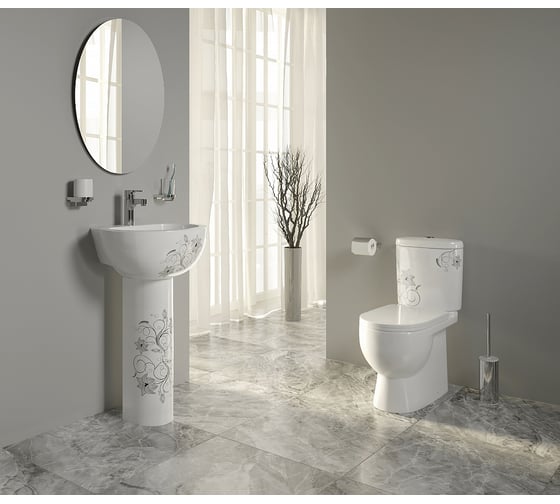 Умывальник Sanita Luxe Flora 48 без крепления 00012470 ARTSLWB10