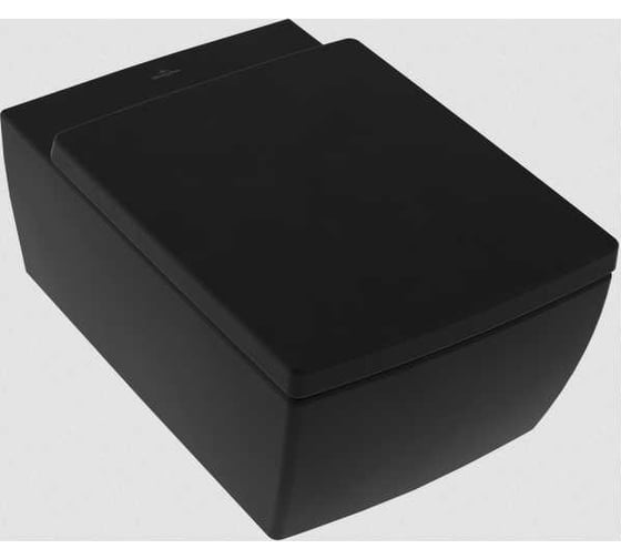Подвесной унитаз Villeroy & Boch 4633 R0 R7 Memento 2.0 Pure Black, CeramicPlus (без сиденья) Villeroy&Boch (335925) 00335925