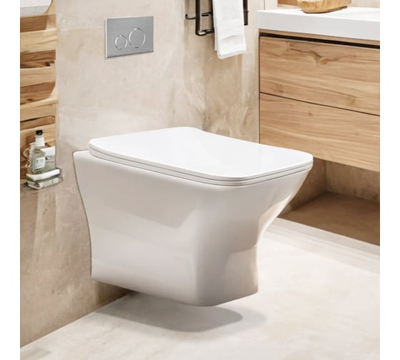 Унитаз подвесной Cerutti SPA Ceruttispa ELLERO Aria UF безободковый с сиденьем микролифт 10482