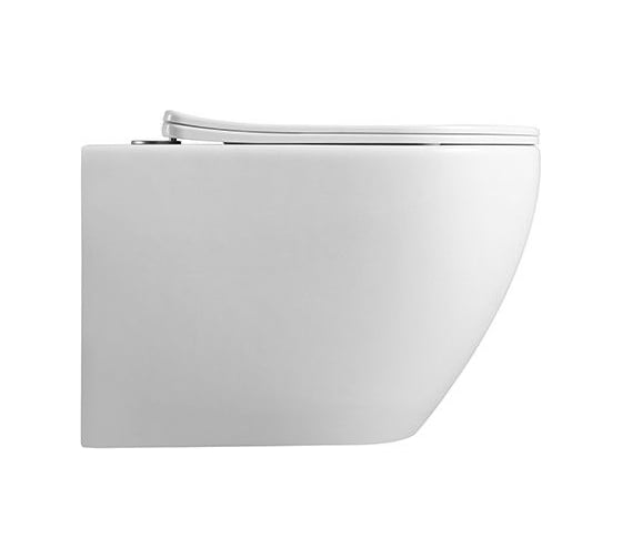 Подвесной унитаз IBERICA BLANCA BILBAO безободковый белый, тонкое сиденье дюропласт, soft close, IB.BLB.231.1B1