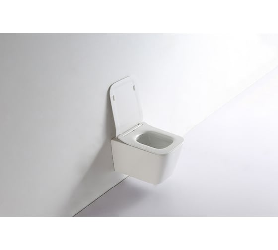 Подвесной унитаз IBERICA BLANCA TOLEDO безободковый, белый, тонкое сиденье дюропласт, soft close, IB.TLD.231.1B1
