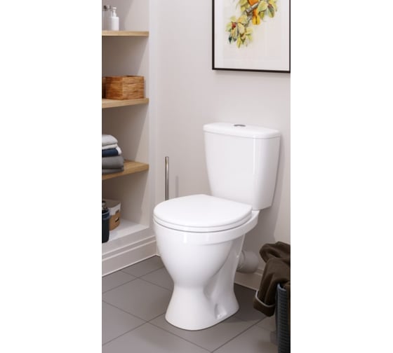 Унитаз-компакт Sanita Эталон комфорт к/в, 1-реж, сид. DP, Soft Close 16217995 WC.CC/Etalon/2-DM/WHT.G/S1